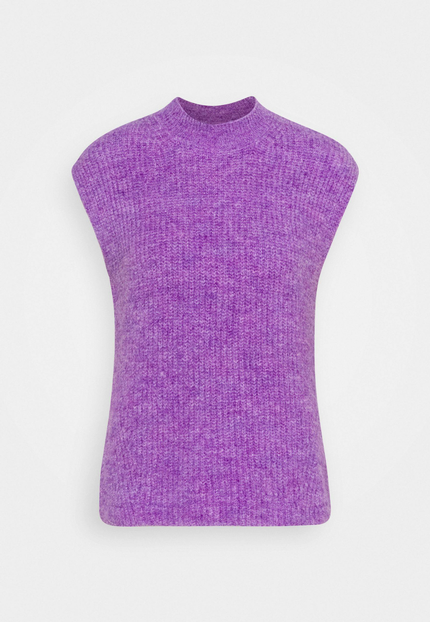 df54c876e8c84631a518d88e5b4896eb Résumé strikket vest Amora knit lilla